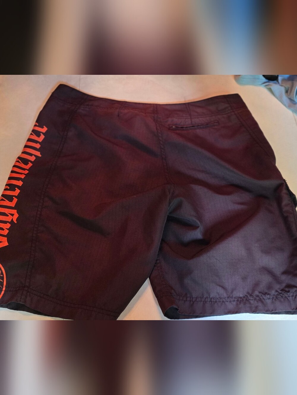 Jägermeister Black Swim Trunks with Orange Logo - Picture 5 of 6